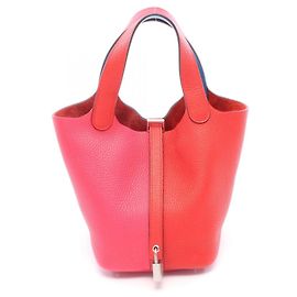 Hermès Bolso Hermes Picotin Lock Casaque 2 PM Rosa Roja Azul