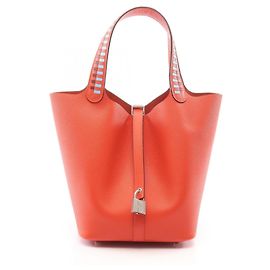 Hermès Hermes Picotin Lock MM Handbag Brown Red Blue Orange