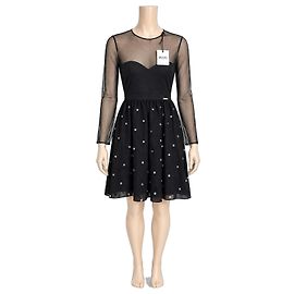 Liu.Jo Liu Jo Black Tulle and Sequin Mini Dress Black