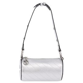 Gucci Blondie aus diagonal gestepptem Leder Small Silber