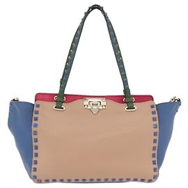 Valentino Garavani Rockstud Frame Handle Calf Hair Large Multicolore