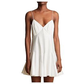 Khaite Robe courte en coton blanc Blanc