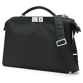 Borsa Tote Fendi Peekaboo I See You Medium Nero