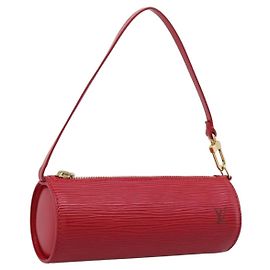 LOUIS VUITTON Epi Soufflot Pouch Red LV Auth ka6262A Rouge