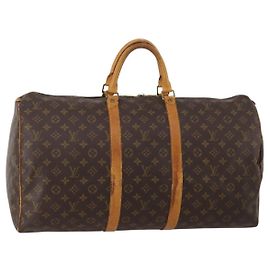 LOUIS VUITTON Monogram Keepall 55 Boston Bag M41424 LV Auth 199400 Monogramme