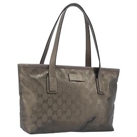 Bolso GUCCI GG Implementation PVC Gold Silver 211138 Auth 204428 Plata Dorado