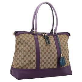 Borsa Tote GUCCI GG Canvas Beige Gold 282325 Auth 204828 Beige D'oro