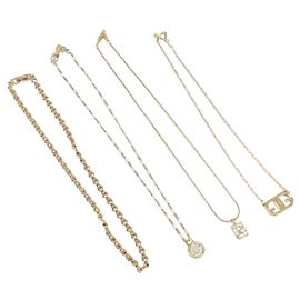 Colar GIVENCHY Metal Conjunto de 4 Tom Dourado Auth SW2857 Outro