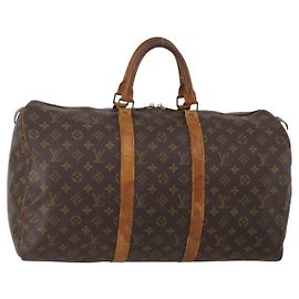 LOUIS VUITTON Monogram Keepall 50 Boston Bag M41426 LV Auth 200408 Monogram