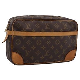 Bolso de Mano LOUIS VUITTON Monogram Compiegne 28 M51845 LV Auth BA15562 Monograma