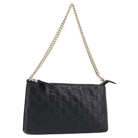Bolsa GUCCI GG Canvas Guccissima em couro preto e dourado 428449 Auth yk20927M Preto Dourado