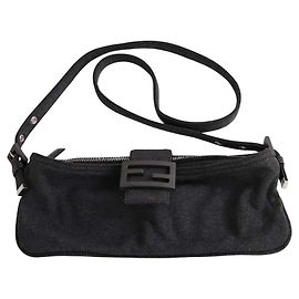 Fendi Bolsa de ombro Baguette antracite Cinza antracite