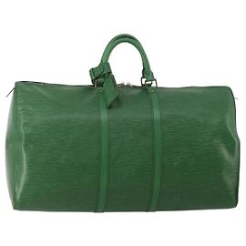 LOUIS VUITTON Epi Keepall 55 Boston Bag Green M42954 LV Auth 202475 Verde