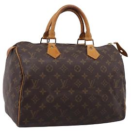 Bolso de mano LOUIS VUITTON Monogram Speedy 30 M41526 LV Auth 201356 Monograma