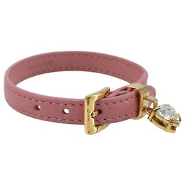 Bracciale Miu Miu in pelle rosa tono oro Auth ar14251V Rosa Altro