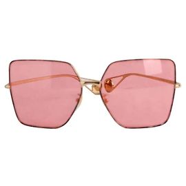 Óculos de sol Gucci em metal rosa Rosa