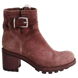 Free Lance Burgundy buckle boots Dark red