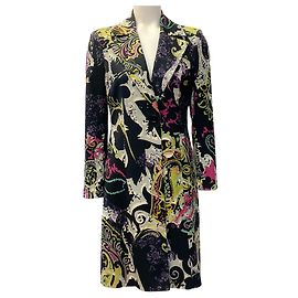 Casaco Etro Black Multi Paisley Multicor