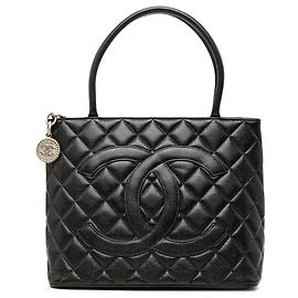 Bolso Tote Chanel Caviar Medallion Negro Negro