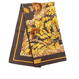 Foulard in seta Hermès Casse Noisette Nero 90 Scarves Nero