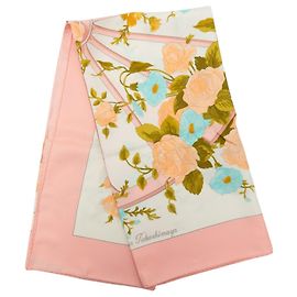 Pañuelo de seda Hermès Romantique para Takashimaya Rosa 90 Rosa