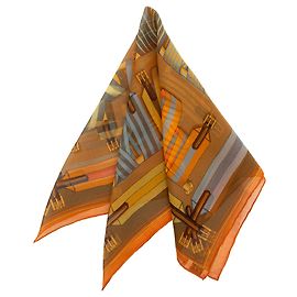 Brown Hermès Les Sangles Handkerchief Brown