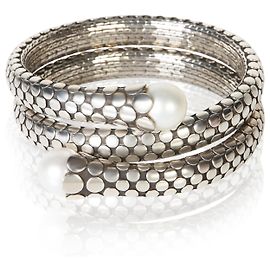 Autre Marque John Hardy Sterling Silver Pearl Dot Collection Wrap-Armband Andere