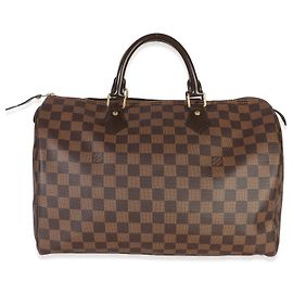 Louis Vuitton Damier Ebene Canvas Speedy 35 Brown
