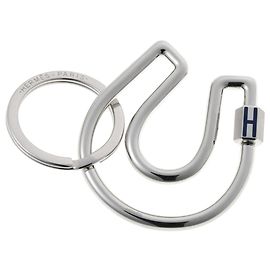 Hermès Chaveiro Hermes Faire à Cheval Prata Azul marinho
