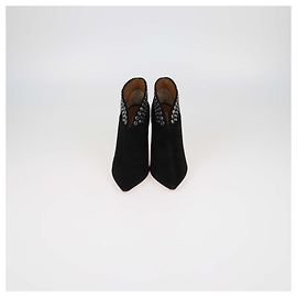Stivaletti Disco a punta in camoscio nero Aquazzura Nero