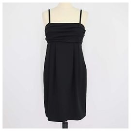 Moschino Cheap And Chic Vestido Mini com Babados e Alças Finas Preto Moschino Cheap & Chic Preto