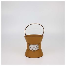 Hermès Hermes Mini Medor Tasche aus Epsom Leder Sesame Braun