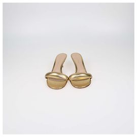 Mules Bijoux in pelle dorata Gianvito Rossi D'oro