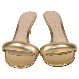 Mules Bijoux in pelle dorata Gianvito Rossi D'oro