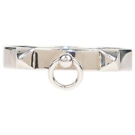 Hermès Hermes Sterling Silver Collier De Chien Bracelet Small Model Argenté