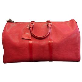 Mala de viagem Louis Vuitton 2006, couro Epi vermelho Outro