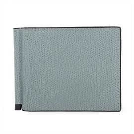 Cartera bi-fold con clip para billetes de cuero Valextra Castaño