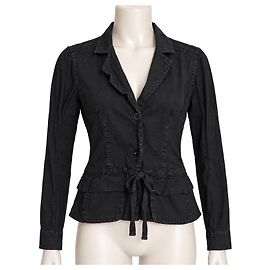 Armani Jeans Leinenblazer in Schwarz Schwarz