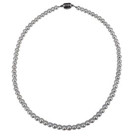 Autre Marque Collar de perlas blancas de agua dulce 5 mm con cierre de plata de ley 925 Blanco