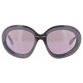 Alaïa Gafas de sol negras oversize Negro