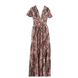 Vestido maxi Melissa Odabash castanho em viscose Marrom