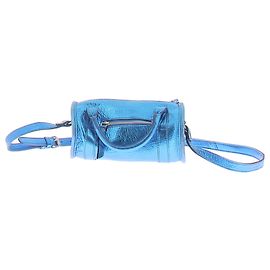 Autre Marque Bolsa bowling em couro azul Azul