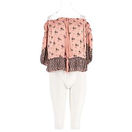 Autre Marque Top ampio in viscosa rosa Rosa