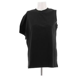 Laurence Bras T-shirt preto assimétrico Preto
