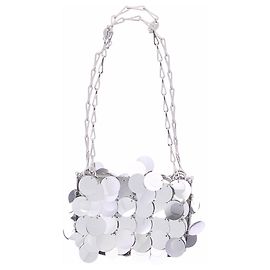 Autre Marque Bolso Sparkle con diseño superpuesto Plata