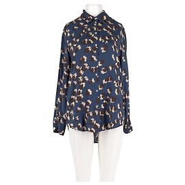 Autre Marque Camicia in seta blu ASCENO Blu