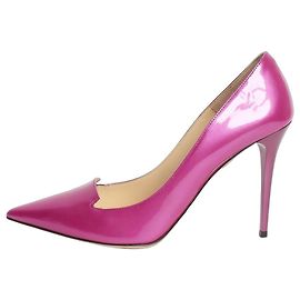 Jimmy Choo Fuchsia patent pointed-toe pumps - size EU 39.5 Pink