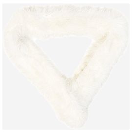 Yves Salomon White feather scarf White