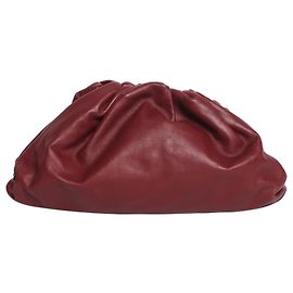 Bottega Veneta Maroon leather pouch bag Red
