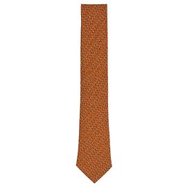 Hermès Orange silk printed tie Orange
